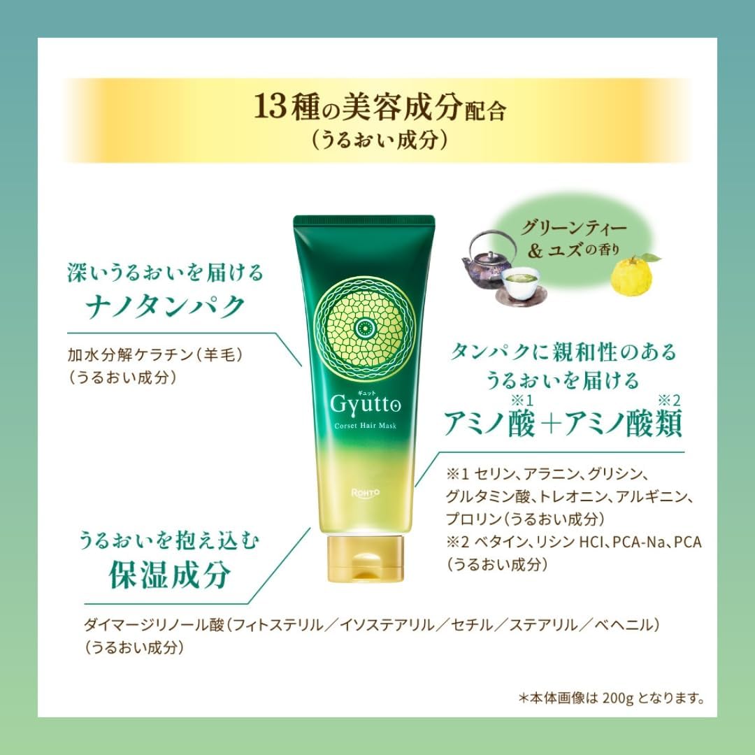 Gyutto Corset Hair Mask, 7.1 oz (200 g) (Tostair Treatment, Swell Care, Curly Hair/Damage Repair, Hair Mask, Hair Pack, Hair Treatment)