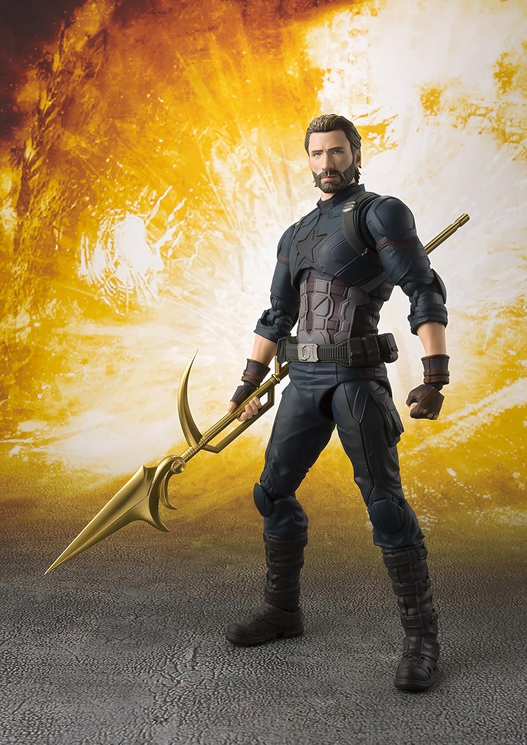 SH Figuarts Avengers: Captain America (Avengers: Infinity War), Approx. 6.1 inches (155 mm), ABS & PVC Pre-painted Complete Action Figure