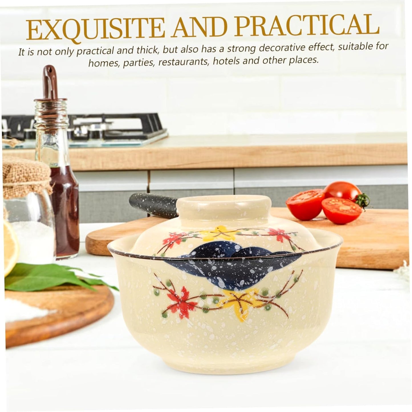 COHEALI Ramen Bowl with Lid, Udon Rice Bowl, Soup Bowl, Japanese Style, Instant Noodles, Japanese Decoration, Instant Noodles, Asian Soup Bowl, Ramen, Noodle Rice Bowl