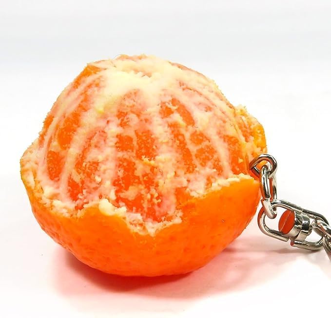 Coconut Accessories, Whole Tangerine, Food Sample, Keychain, Cute, Funny, Souvenir, Gift