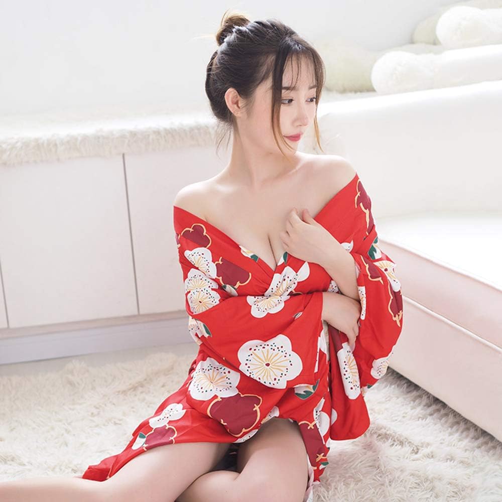 Yukata, Kimono, Cosplay, Sexy, Erotic, Extreme Etch, Courtesan, Lingerie, Costume, Baby Doll, Pajamas, Sleepwear, Cute, Front Opening, Yamato Nadeshiko, Japanese Costume, Women's, Female, Sexy