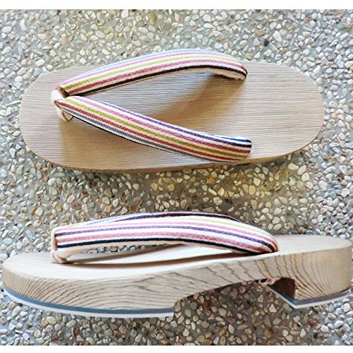300 Years of Tradition Connected by Craftsmen Kiso Geta, Women's, Striped Pattern, Traditional Crafts, Made in Japan