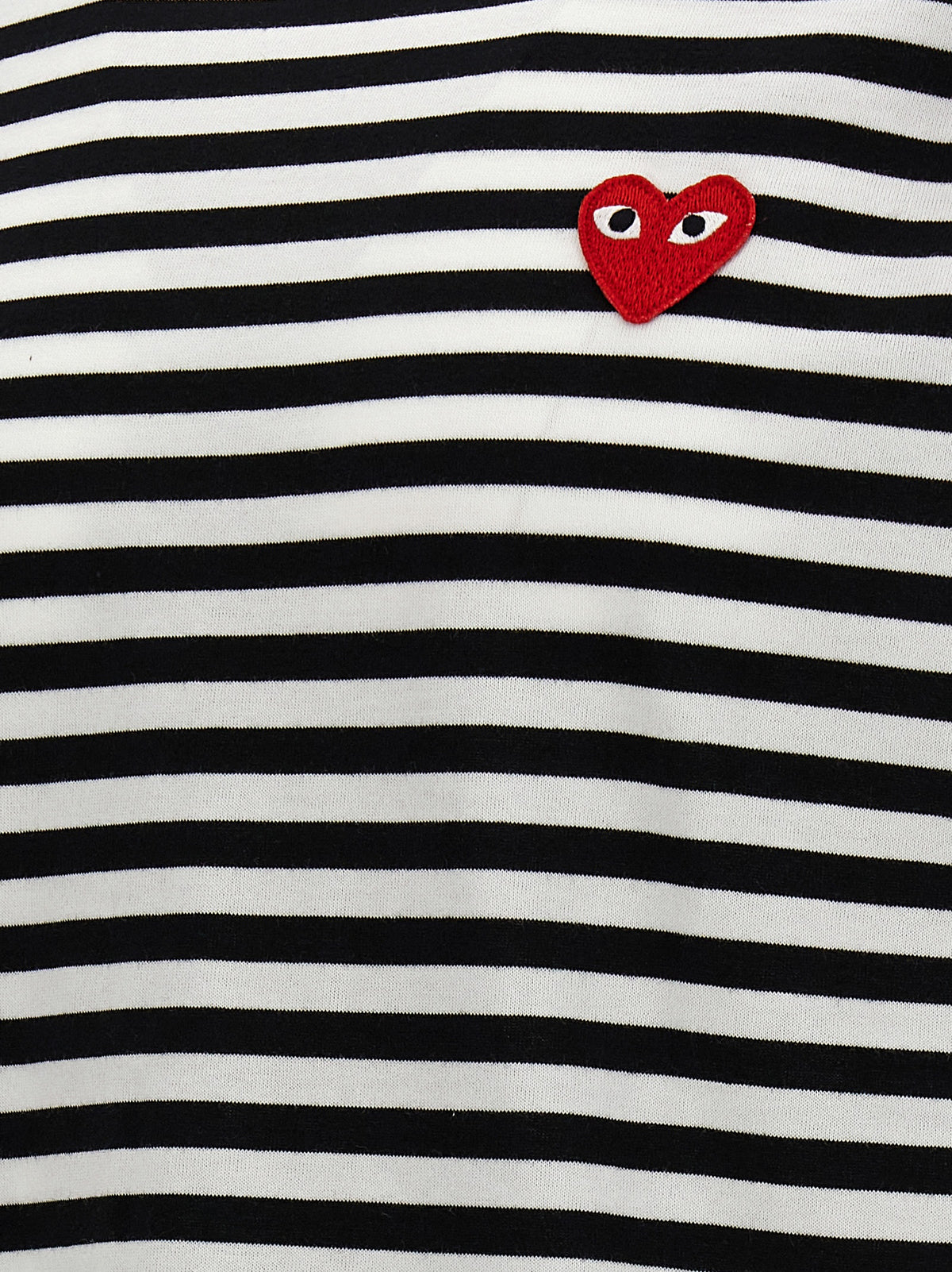 Comme Comme DesGarçonsは、ロゴパッチストライプTシャツを再生します - Image 5