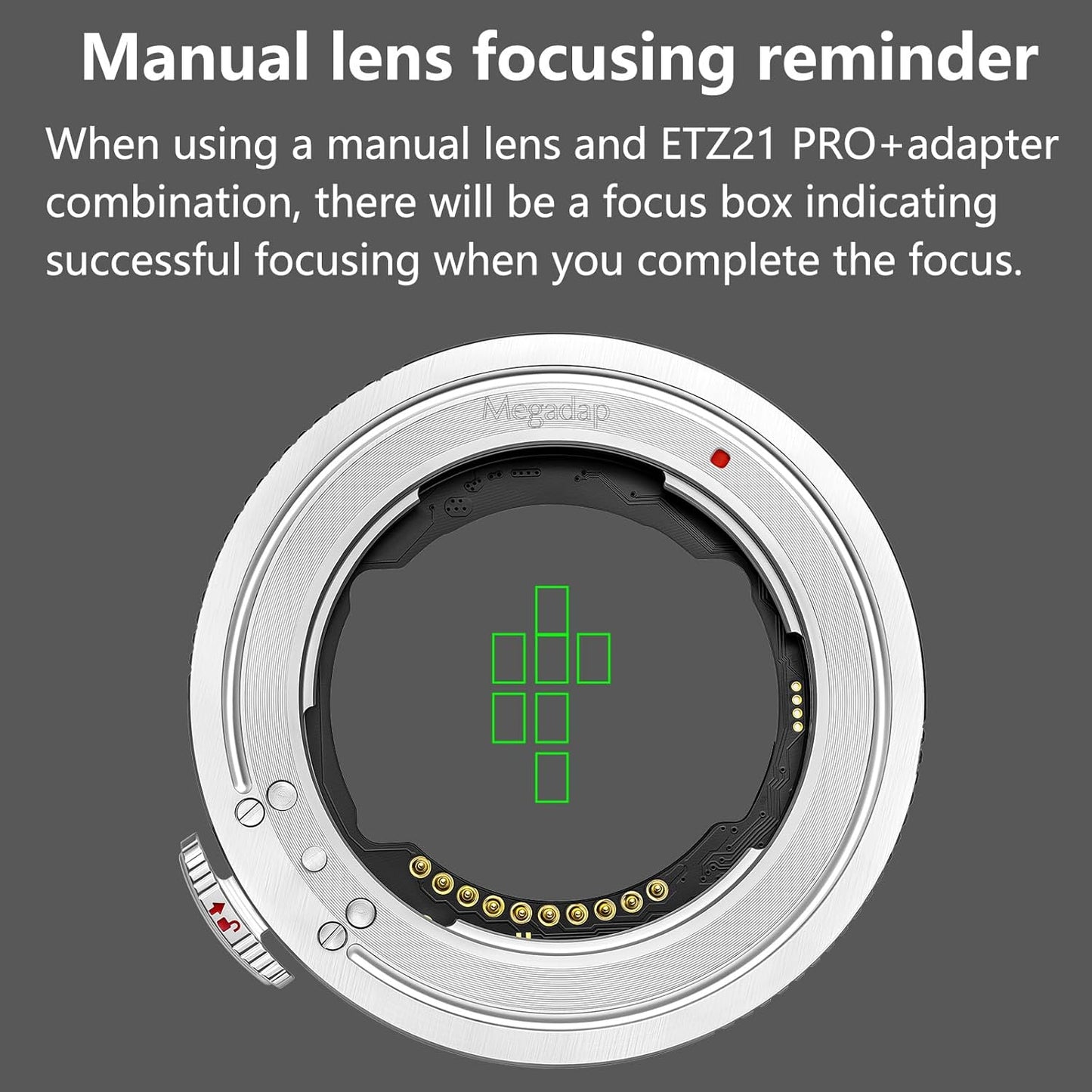 Megadap ETZ21 PRO+ Auto Focus Lens Adapter with Built-in Electronic Aperture for Nikon Z Camera Zf Z9 Z8 Z7 Z6 Z7II Z6II Z5 Z50 ZFC Sony FE Sigma Tamron FE Series Lens (ETZ21 PRO+)