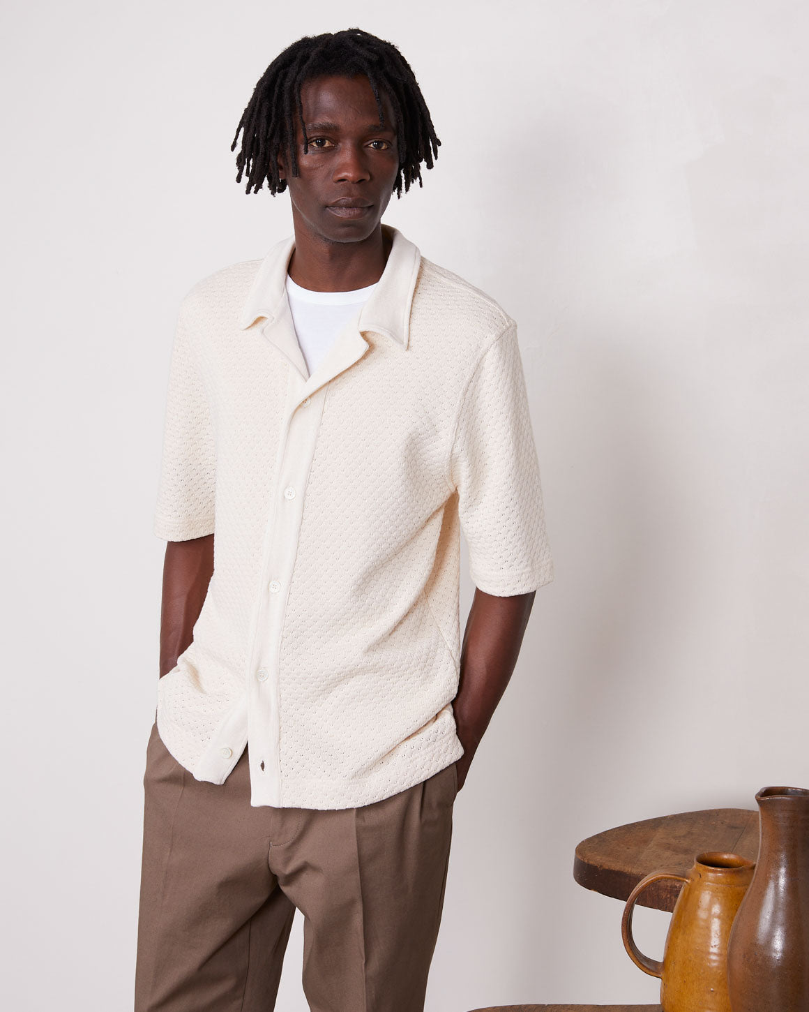 Off Officine Generale T Shirts And Polos Beige - Image 5