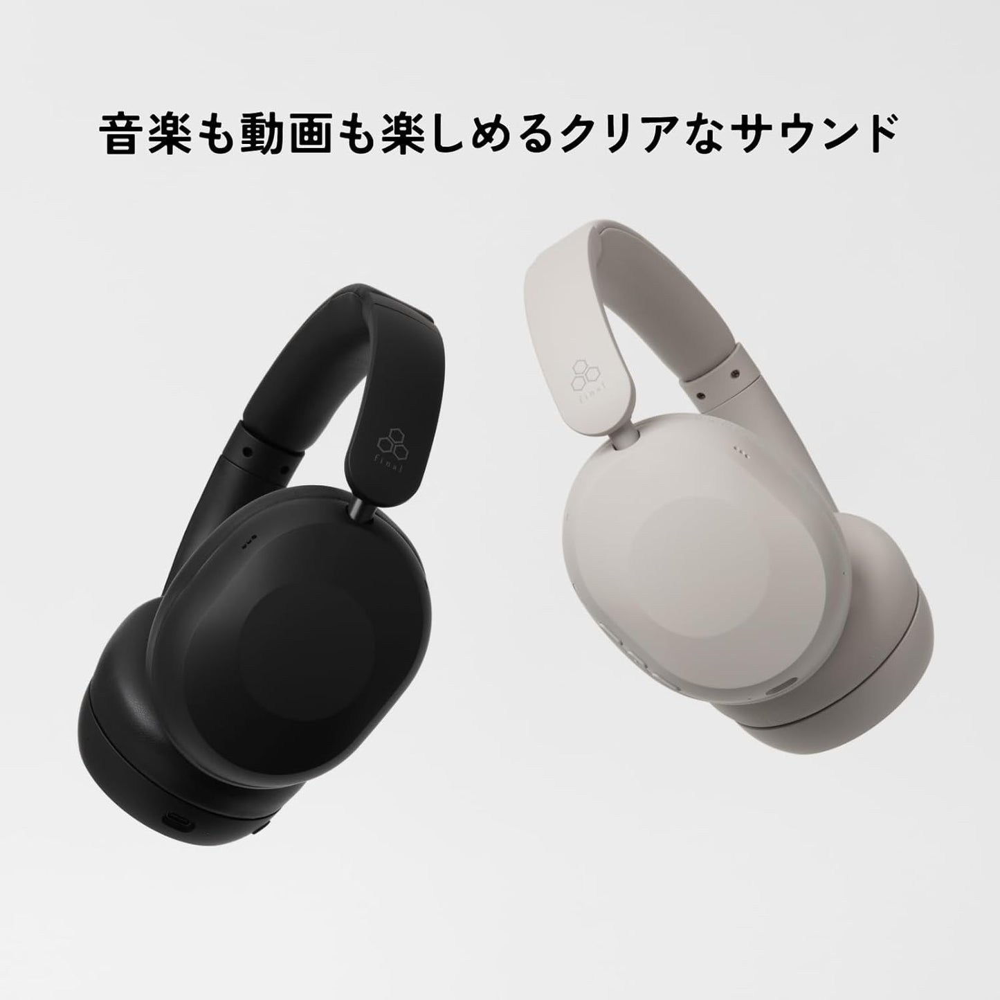 [Limited] Final UX1000 Bluetooth Wireless Headphones, Smart Package Specifications, Includes Bonus Sticker, Hybrid Noise Cancellation, Up to 70 Hours, Multi-Point Connection, Black