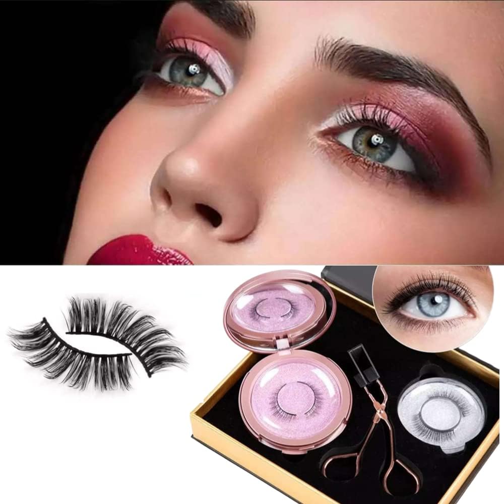 Magnetic False Eyelashes Magnetic Eyelashes Full Set Magnetic False Eyelashes Clip 3D Magnetic Eyelashes Set