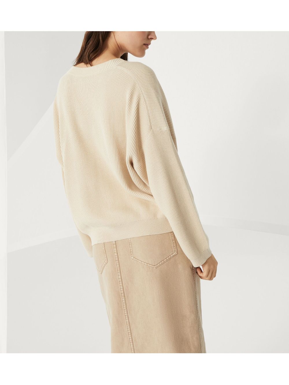 Brunello Cucinelli Cotton V Necked Seater - Image 5