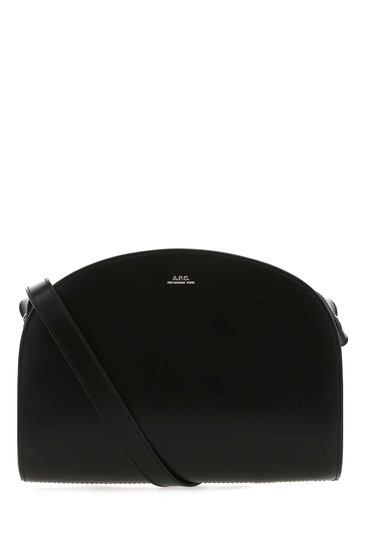 A.p.c. A.P.C.ブラックレザーデミルーンショルダーバッグ - Image 5