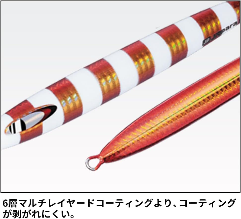 Major Craft Metal Jigs Jigpara Vertical Long Throw 10.6 oz (300 g) JPV-LS300#68 Matte Zebra Chart Pink