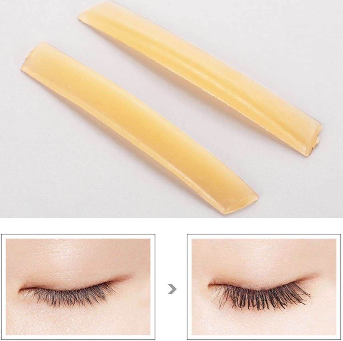 Pesine Eyelash Extensions Eyelash Curling Patches Silicone Pads 12 Pairs Perm Pads Eyelashes 3D Silicone Soft Comfortable Thick Long Eyelashes Safe Non-toxic Reusable