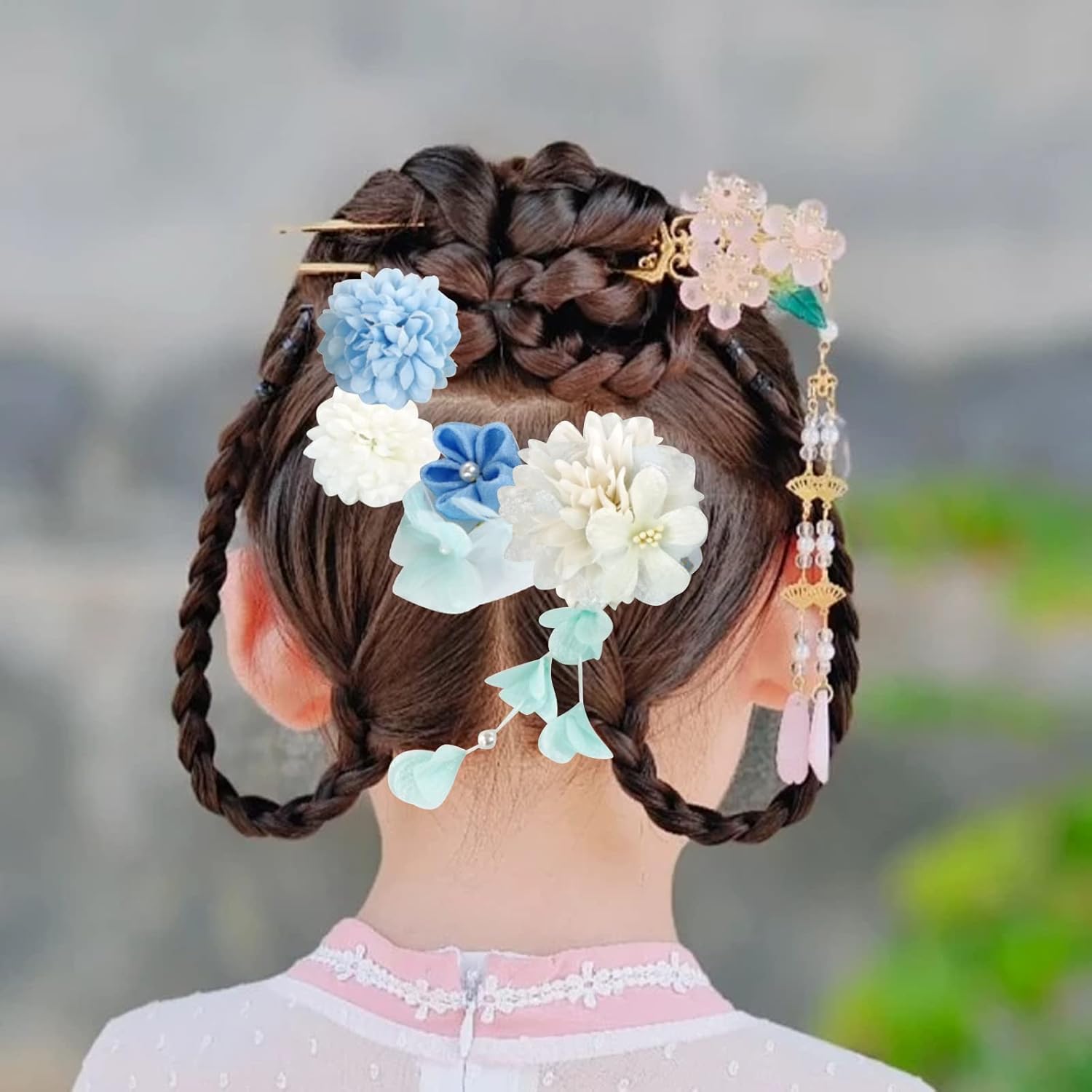 Japanese Style Kimono Hair Ornament, Women's, Yukata, Graduation Ceremony, Coming-of-Age Ceremony, Wedding, Shichi-Go-San Party, Thank You Party, New Year, Fireworks Display, Flowers, Dry Flowers,