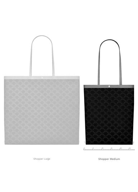 CELINE Medium flat shopper in Triomphe canvas - Image 5