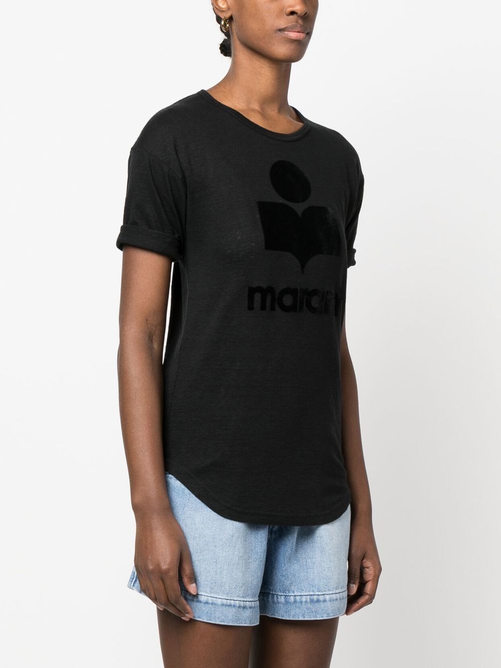Marant Marant Etoile KoldiロゴリネンTシャツ - Image 5