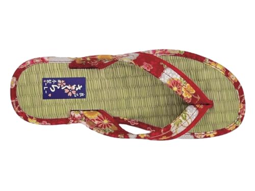 Daimyo Shokai Women's Thong Tatami Folding Sandals Japanese Pattern, Made in Japan