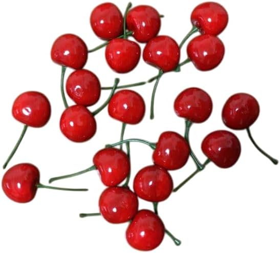 Cute Food Samples (Strawberries, Cherries), Food Models, Stores, Cakes, Fruits, Displays, DIY Displays, 20 Strawberries, 20 Cherries, Total of 40 Pieces