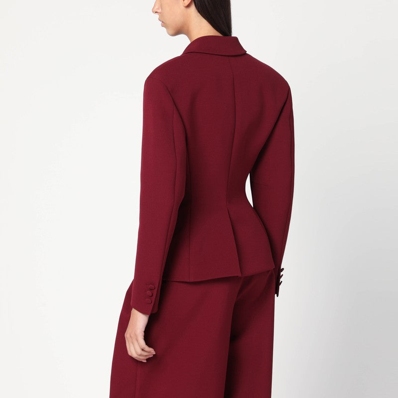 The The Andamane Burgundy Single Breasted Jacket - Image 5