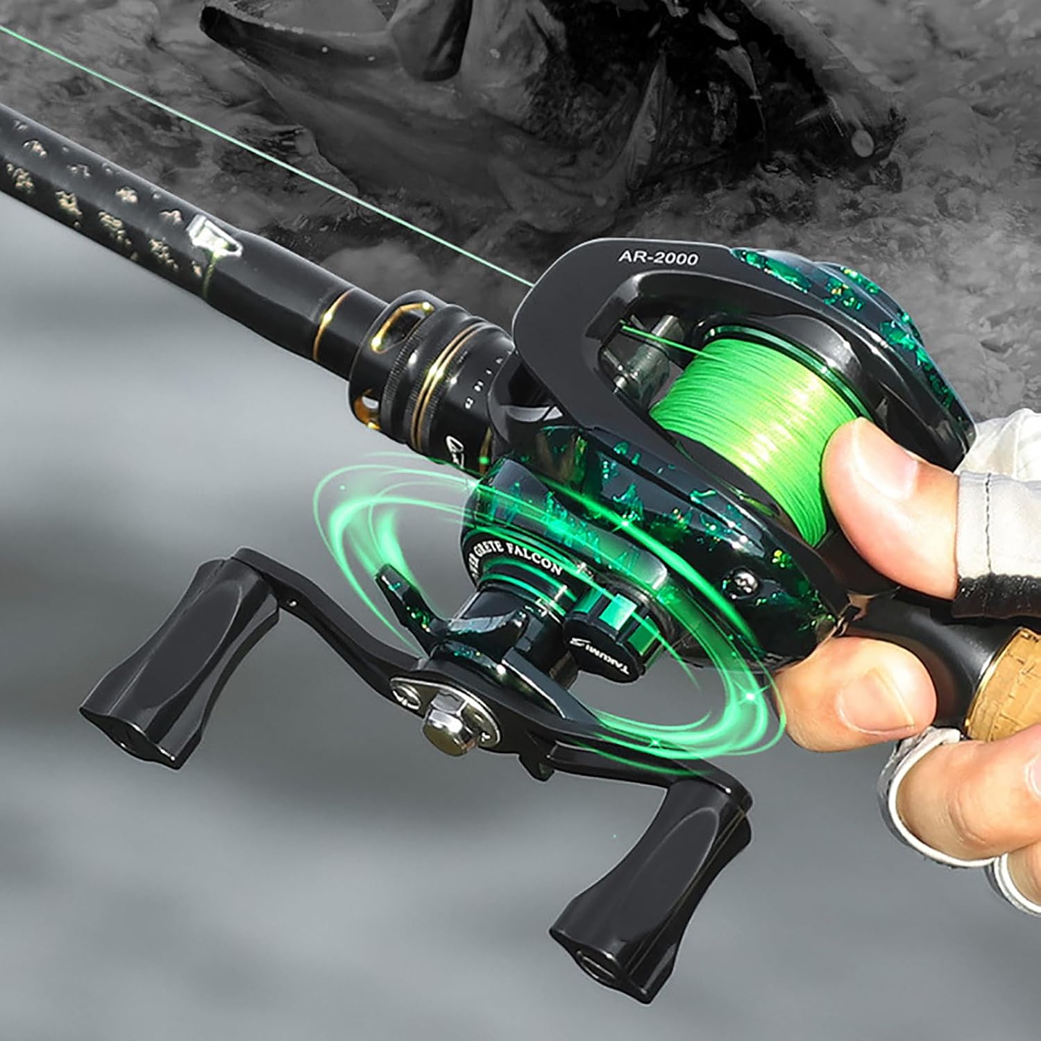 ベイトリール スピニングリール 釣りリール fishing reel 海釣り 淡水釣り 両用 左/右ハンドル 超軽量 強力マグネットブレーキ 遠投 最大ドラグ力8kg ギア比6.3:1