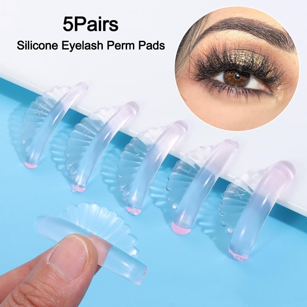 Silicone Eyelash Perm Pad Shell Style Eyelash Lifting Shield Self Adhesive Lash Lift Rod 3D Eyelash Curler Accessories Applicator Tool