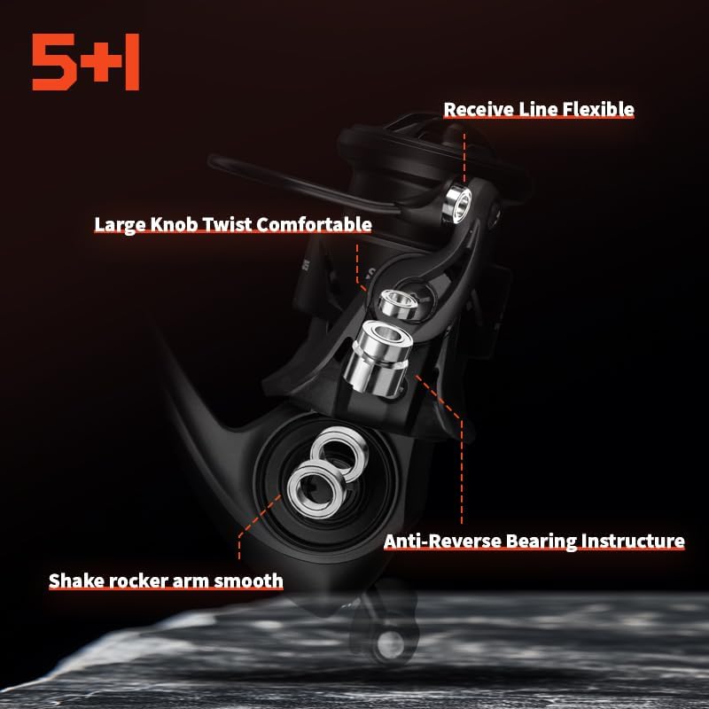 SCYLLA II 4.3 oz (122 g) Lightweight Spinning Reel | Carbon Frame, 5.2:1 Gear Ratio, 4 kg Drag|1000/1000 Small Size | For Micro Trout & Bass Finesse