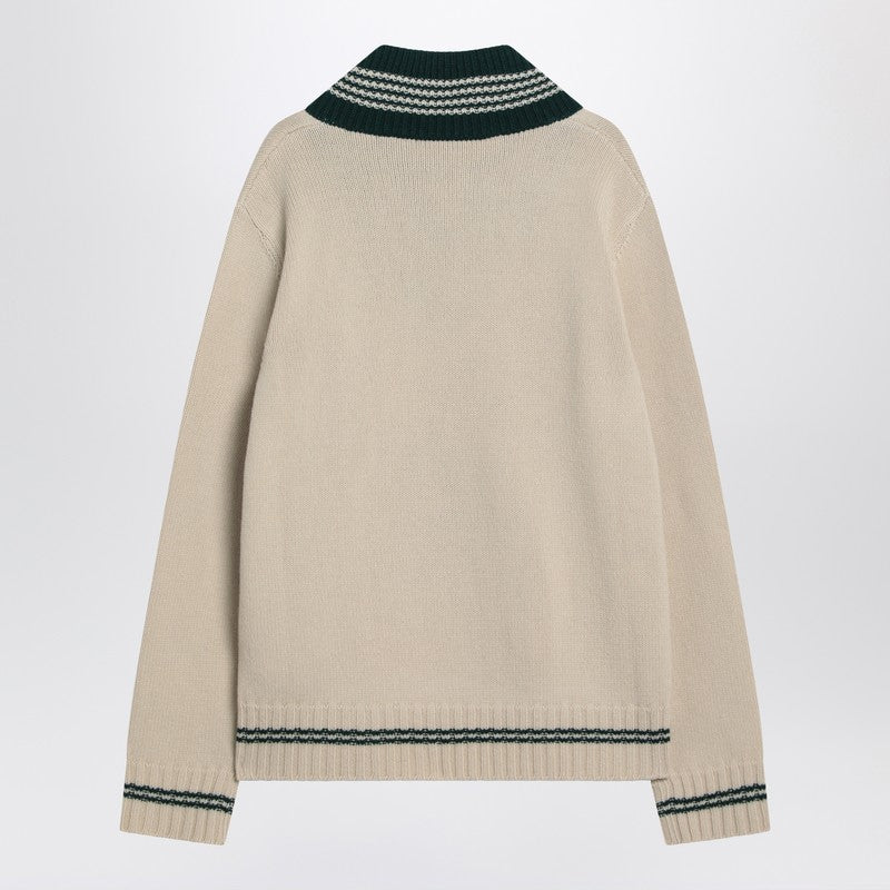 Valentino ルチエン・デ・ラ・メゾンの刺繍入りバレンティーノバター色のセーター - Image 5