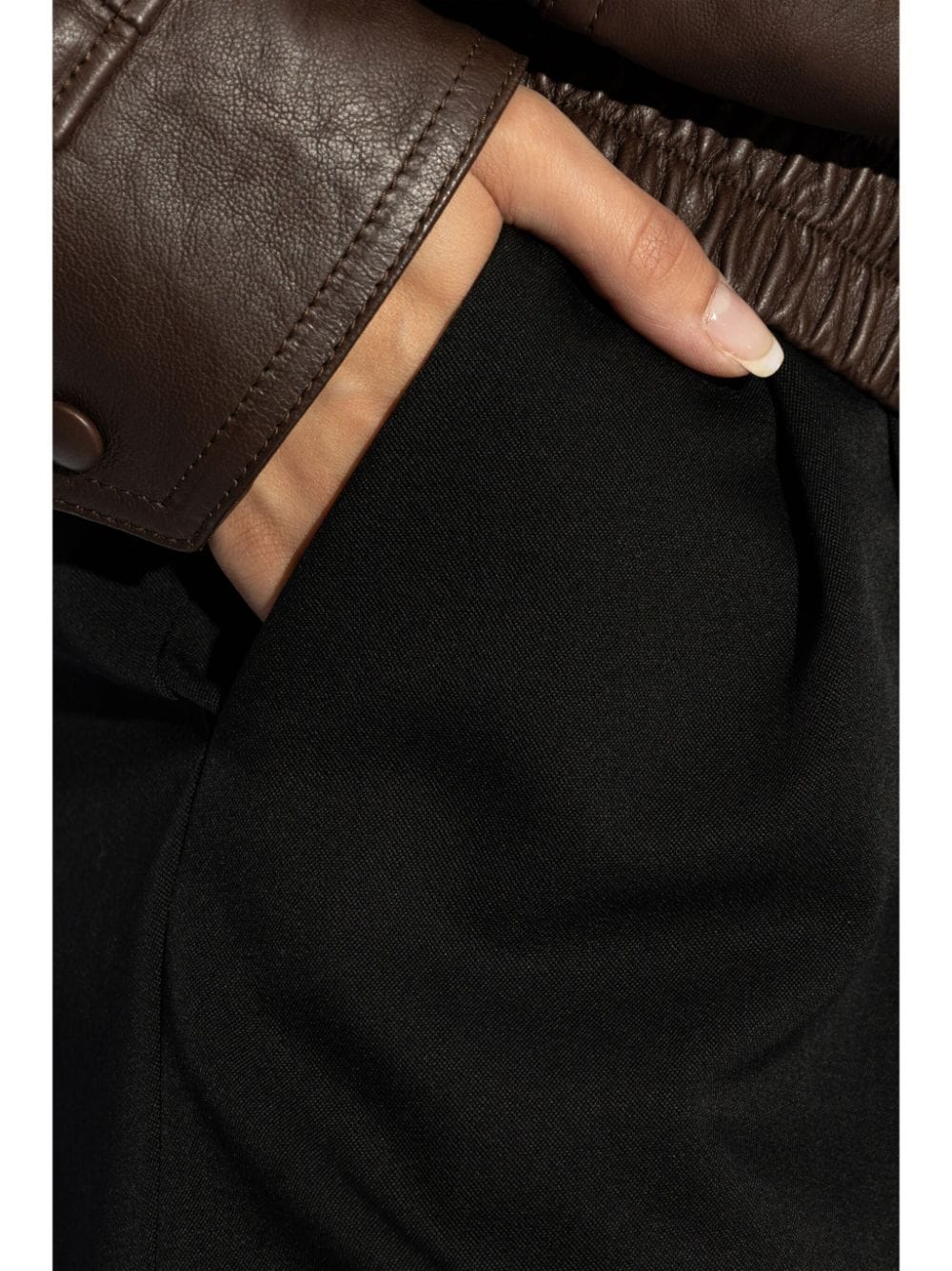 Saint セントローランウールの広い脚のズボン - Image 5