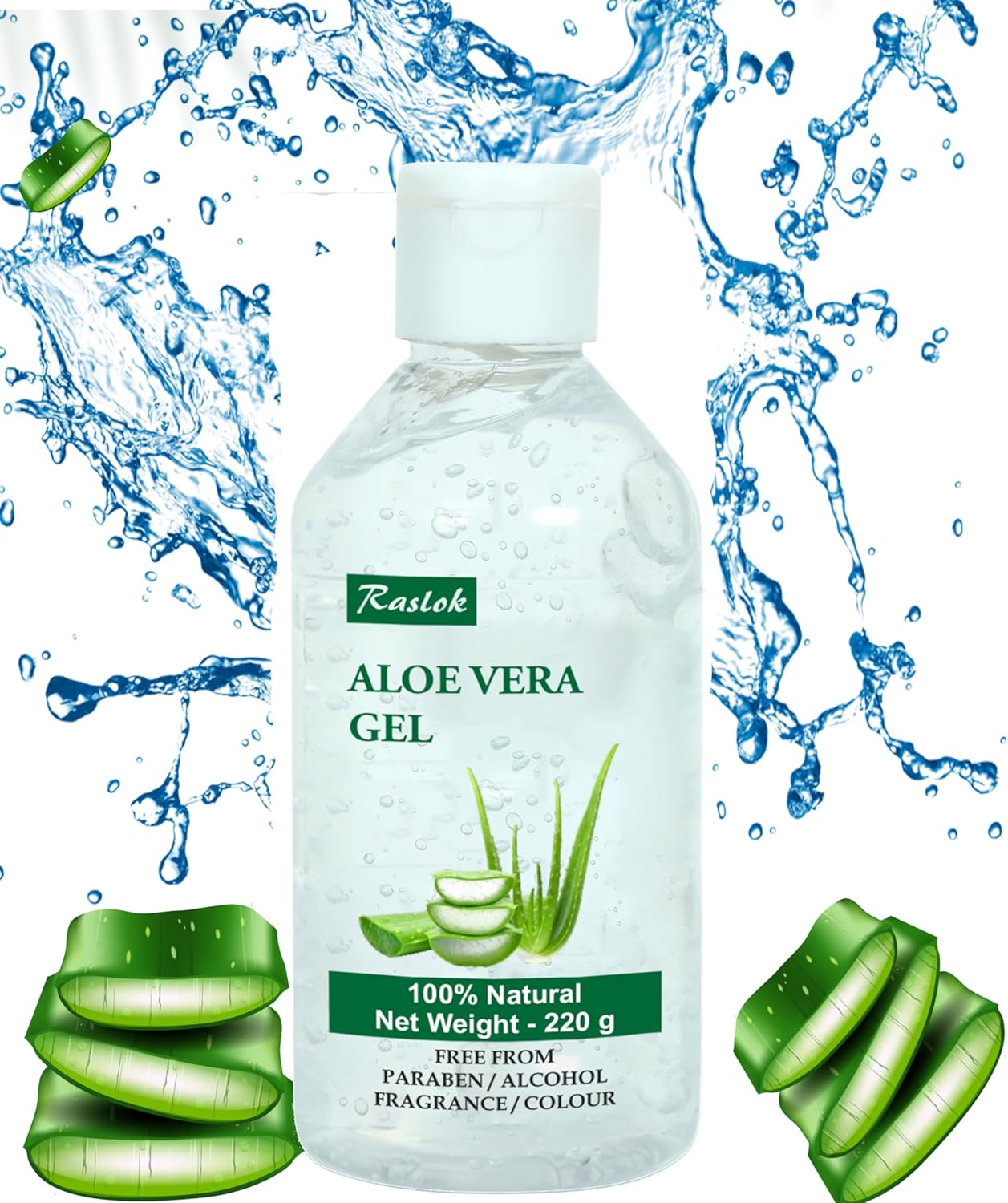 Aloe Vera Gel | 100% Pure Natural Aloe Gel For Moisturizing Face Skin & Hair Care,Durable Moisturizing Hydrating Soothing, Non-Sticky (7.76 OZ)
