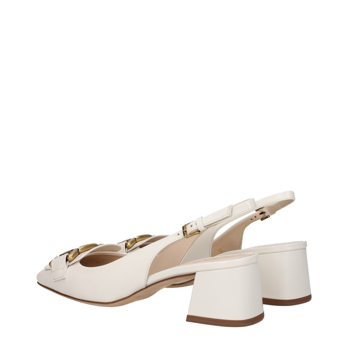 Tods トッド 'S サンダル女性 'S 革の白/ムース - Image 5