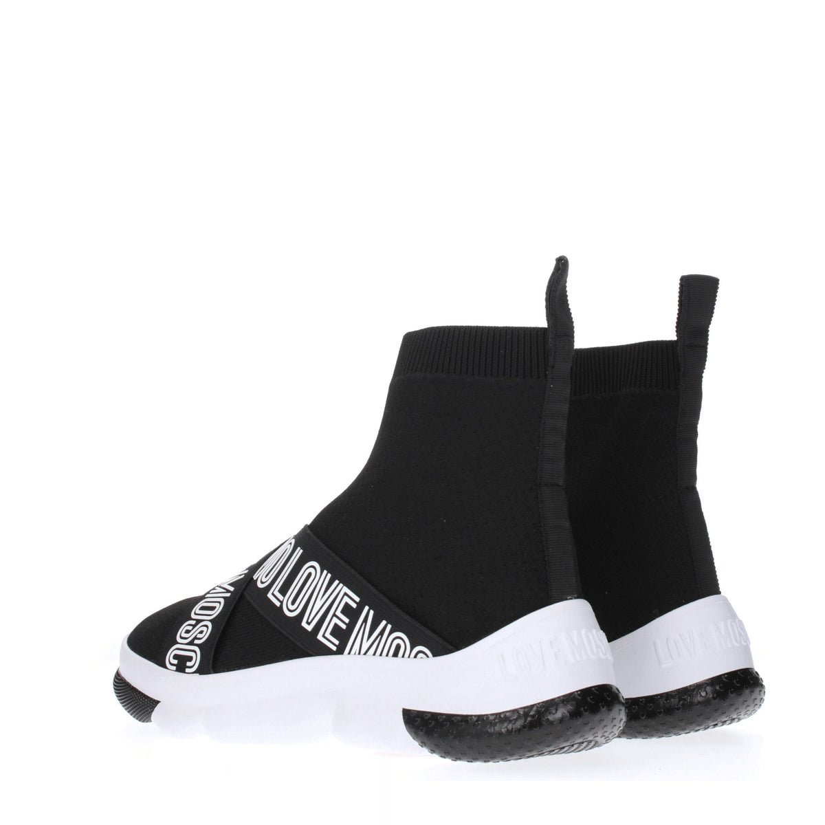 Moschino モスキーノスニーカーの女性布地黒/白が大好きです - Image 5