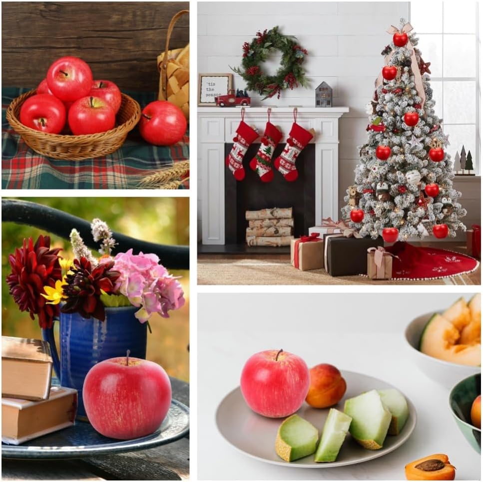 5pcs Apple Food Sample Fruit Model Real Apple Sample Food Model Display Display Props Model 8cm Tall Real Full Size Replica Fruit Model Photography Props Photography Props Display Room