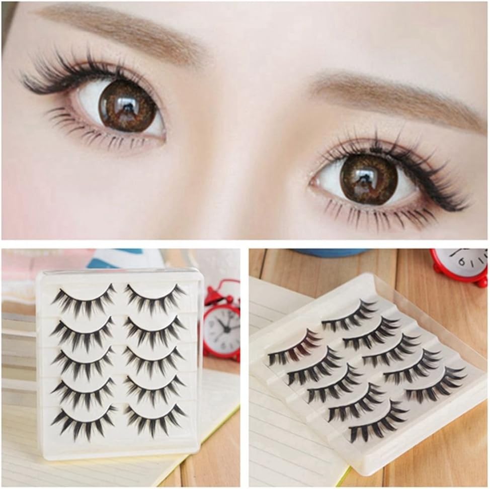 Fake Eyelash Hot Long Thick Beauty Makeup Fashion Natural for 5 Pairs/Set