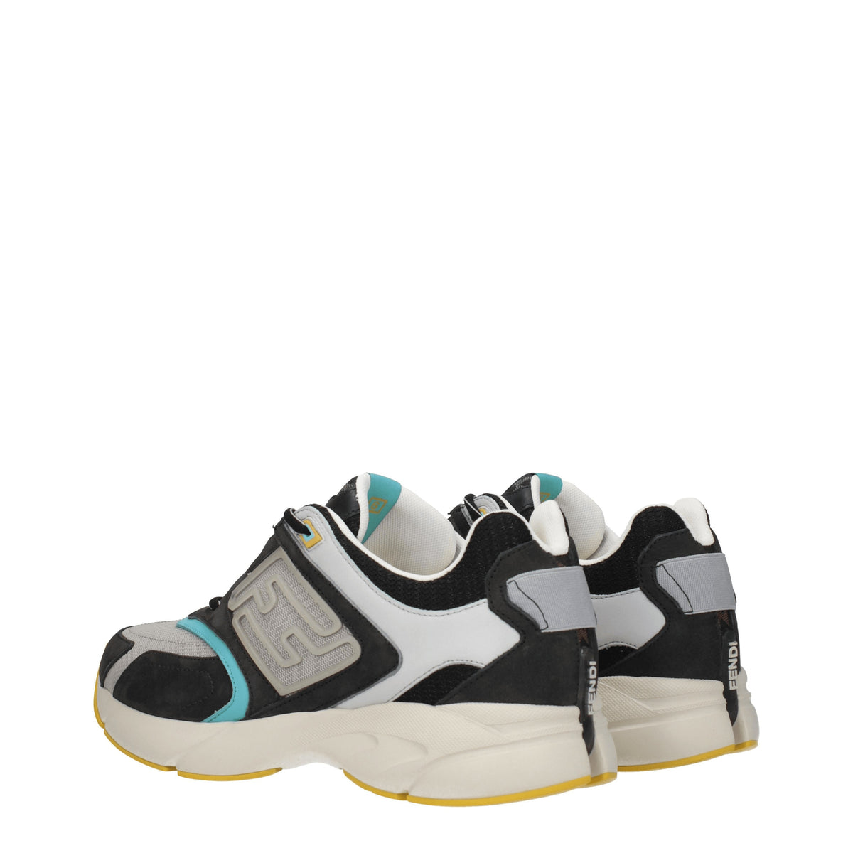 Fendi フェンディスニーカーより速いマン生地グレー/ブラックボード - Image 5