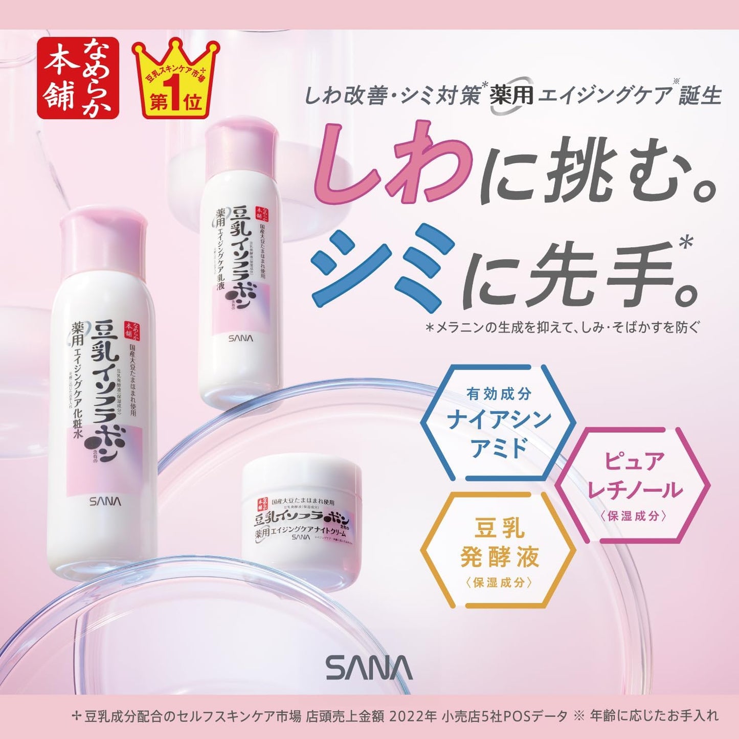 Nameraka Honpo Medicated Wrinkle Lotion, White