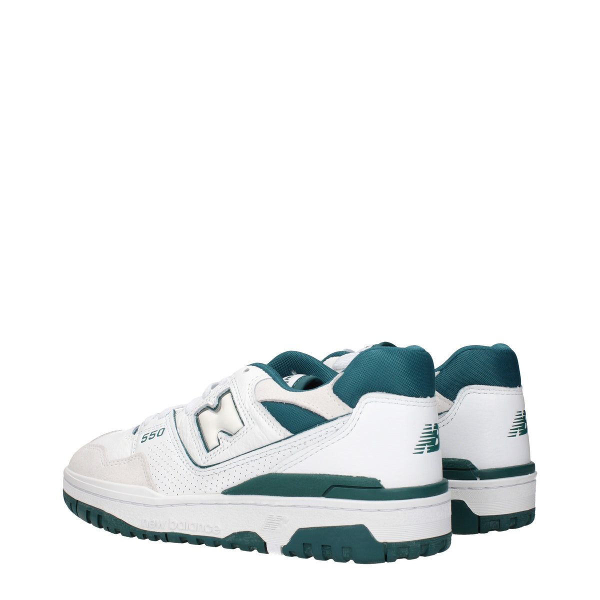 Designer Brand ニューバランス 550 メンズs レザースニーカー ホワイト/フォレスト - Image 5