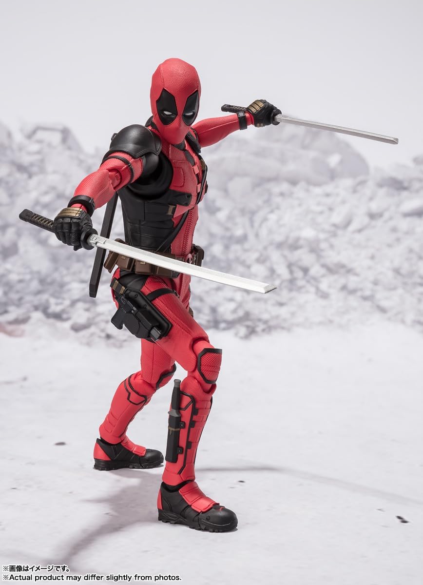 BANDAI SPIRITS S.H. Figuarts Deadpool (Deadpool & Wolverine), Approx. 6.1 inches (155 mm), PVC & ABS, Painted Action Figure