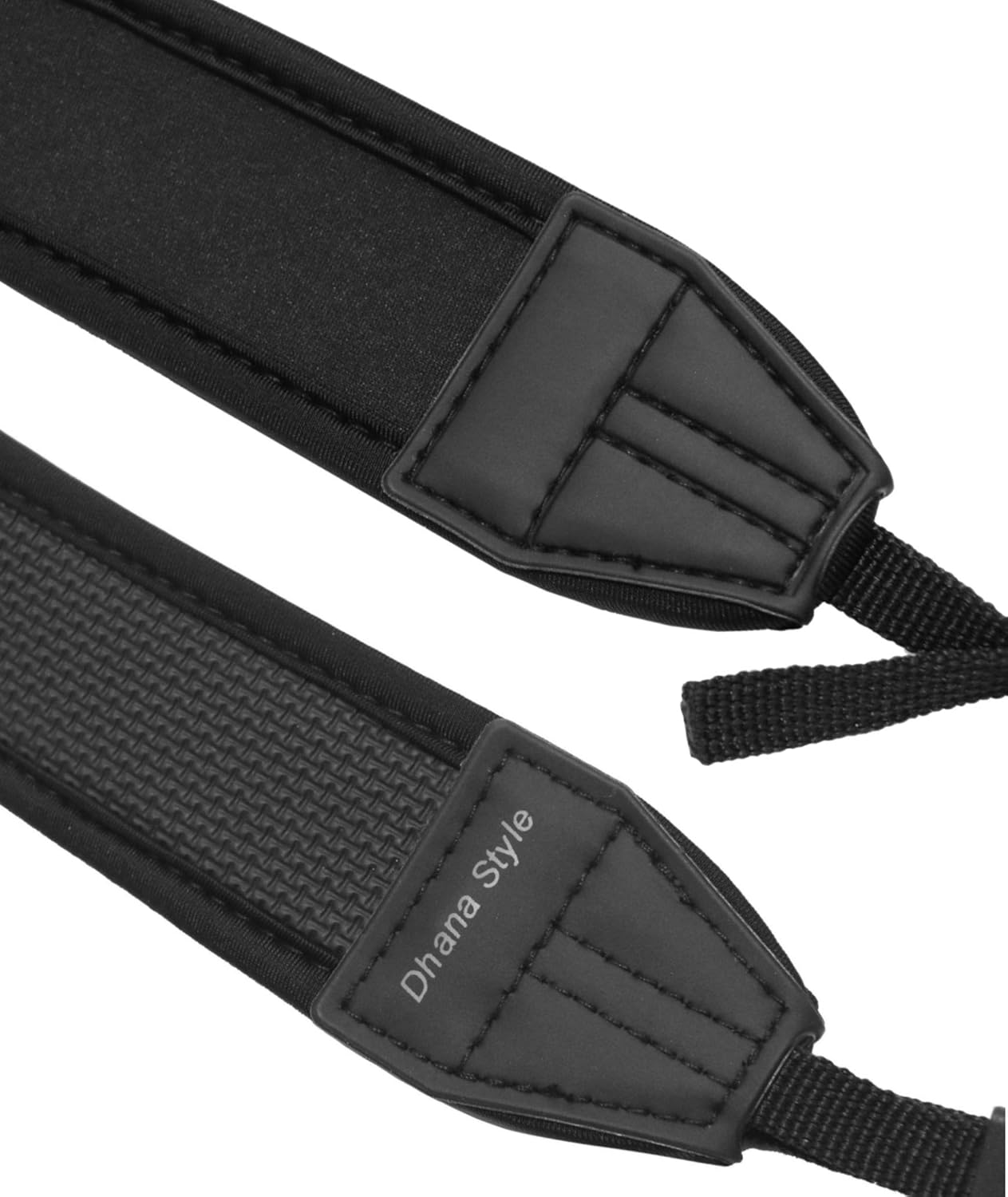 カメラ ネック ストラップ 一眼レフ ・ ミラーレス・ コンパクト カメラ用 クッション性 ネオプレーン 素材 で肩への負担を軽減 シンプル ブラック