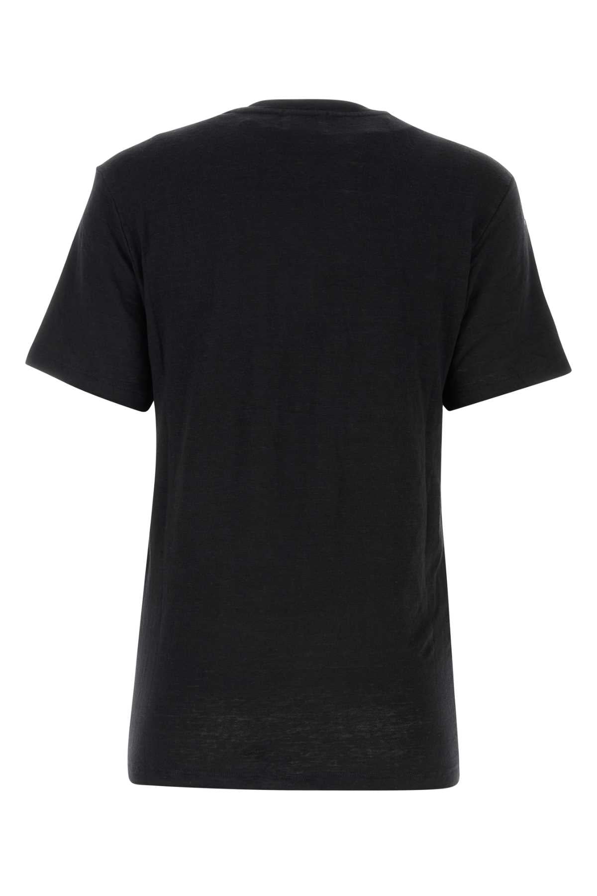 Marant イザベル・マラン・エトワイル・ブラック・リネン・ゼエル・Tシャツ - Image 5