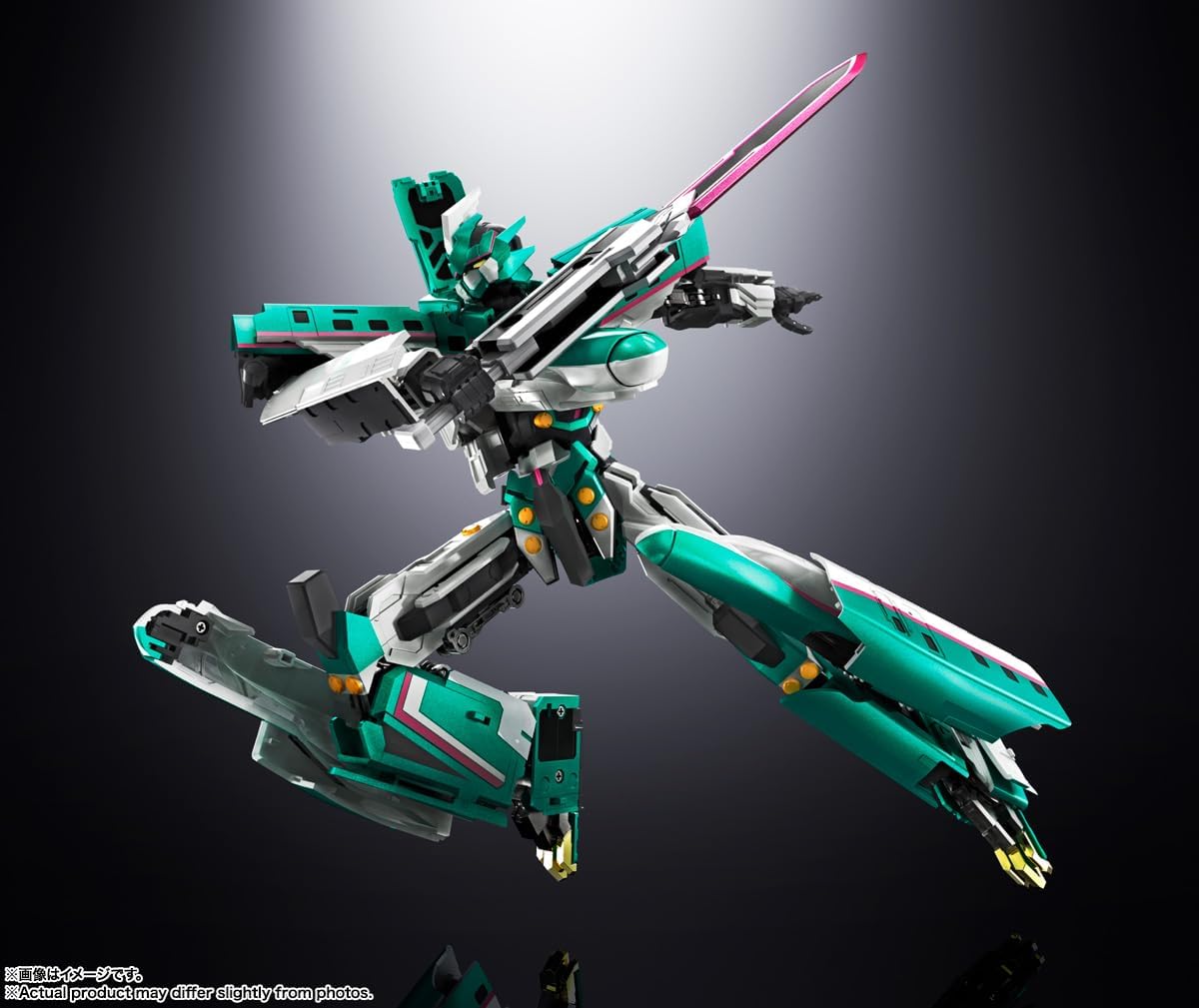 TAMASHII NATIONS Soul of Chogokin GX-115 Shinkansen Transforming Robot Shinkalion E5 Hayabusa Approx. 10.2 inches (260 mm) ABS & Diecast Painted Action Figure