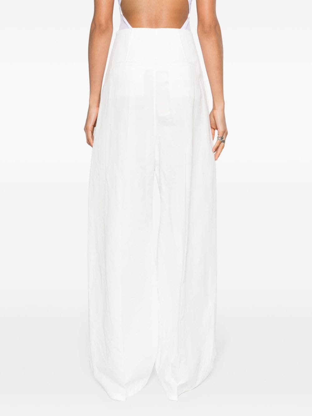 Sportmax SportMaxファッションリネンと綿のブレンドズボン - Image 5