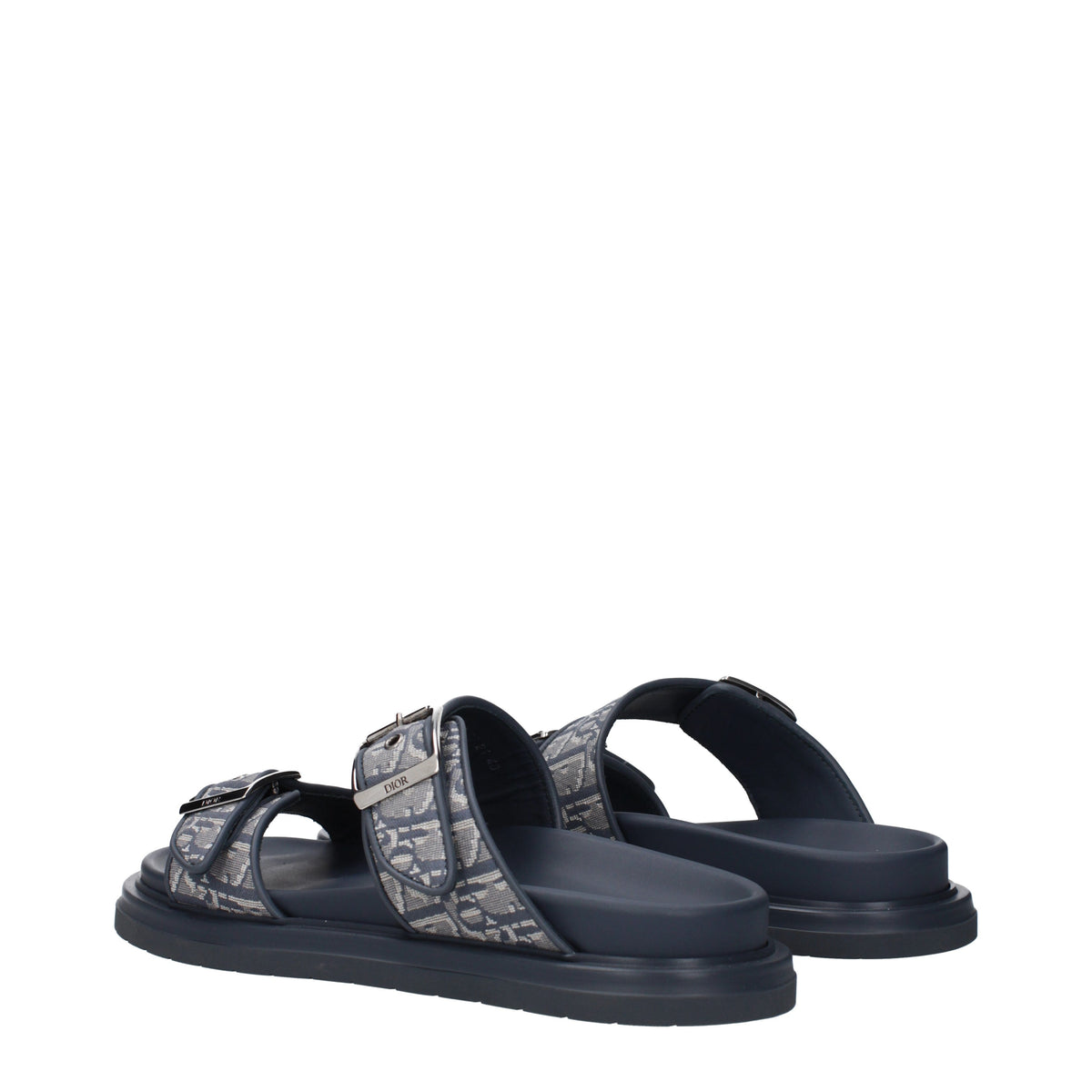 Dior クリスチャンディオールスリッパとニーヴァアクアマンファブリックグレー/ブルー航空 - Image 5