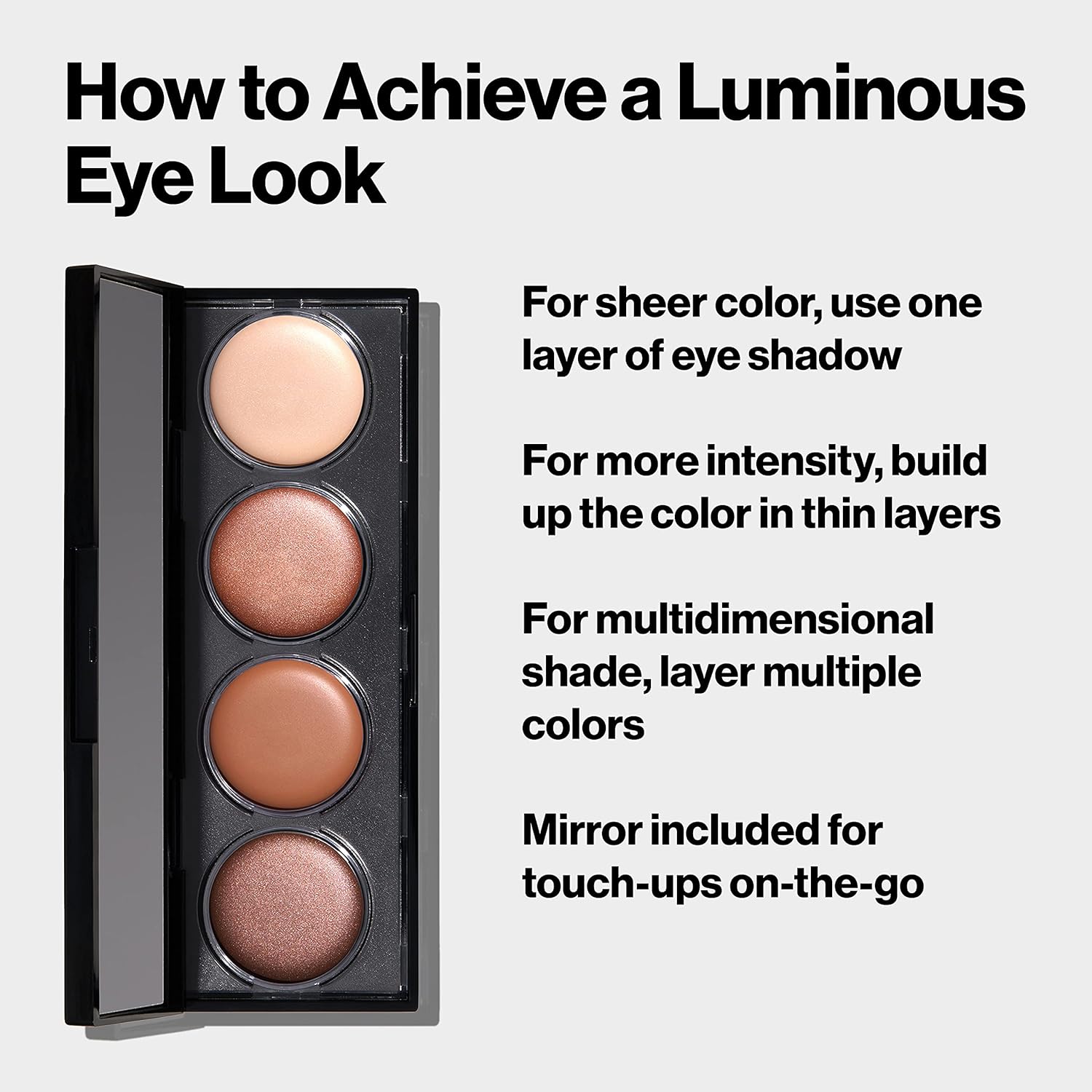Revlon Paleta de Sombras de Ojos Crème, Maquillaje de Ojos Illuminance con Ingredientes Resistentes a los Pliegues, Pigmentado Cremoso en Acabados Mate y Shimmer Mezclables, 710 Not Just Nudes, 0.12