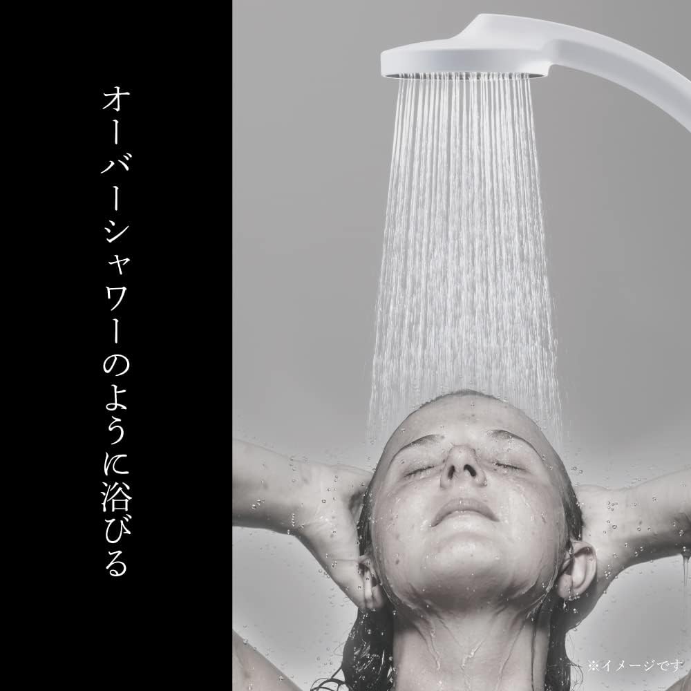 SANEI PS350-80XA-MW2 Shower Head, Large Shower Plate, Made in Japan, Large Water Volume, White