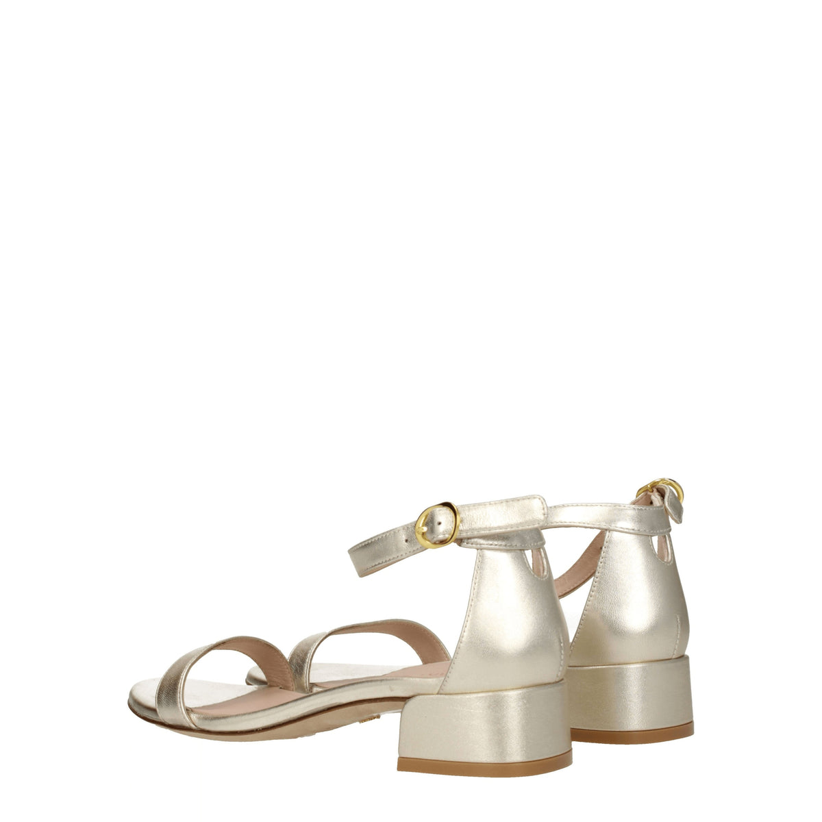 Stuart スチュアートワイツマンサンダルヌーディストジューンレディースレザーゴールド/プラチナメタリック - Image 5