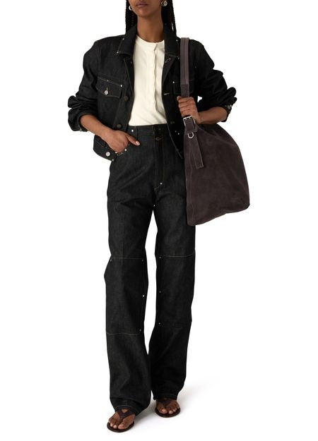 LEMAIRE Belted hobo bag in suede - Image 5