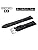 Seiko RS02C18BK Watch Band, 0.7 inches (18 mm), Leather, Rubber, Genuine Black Strap