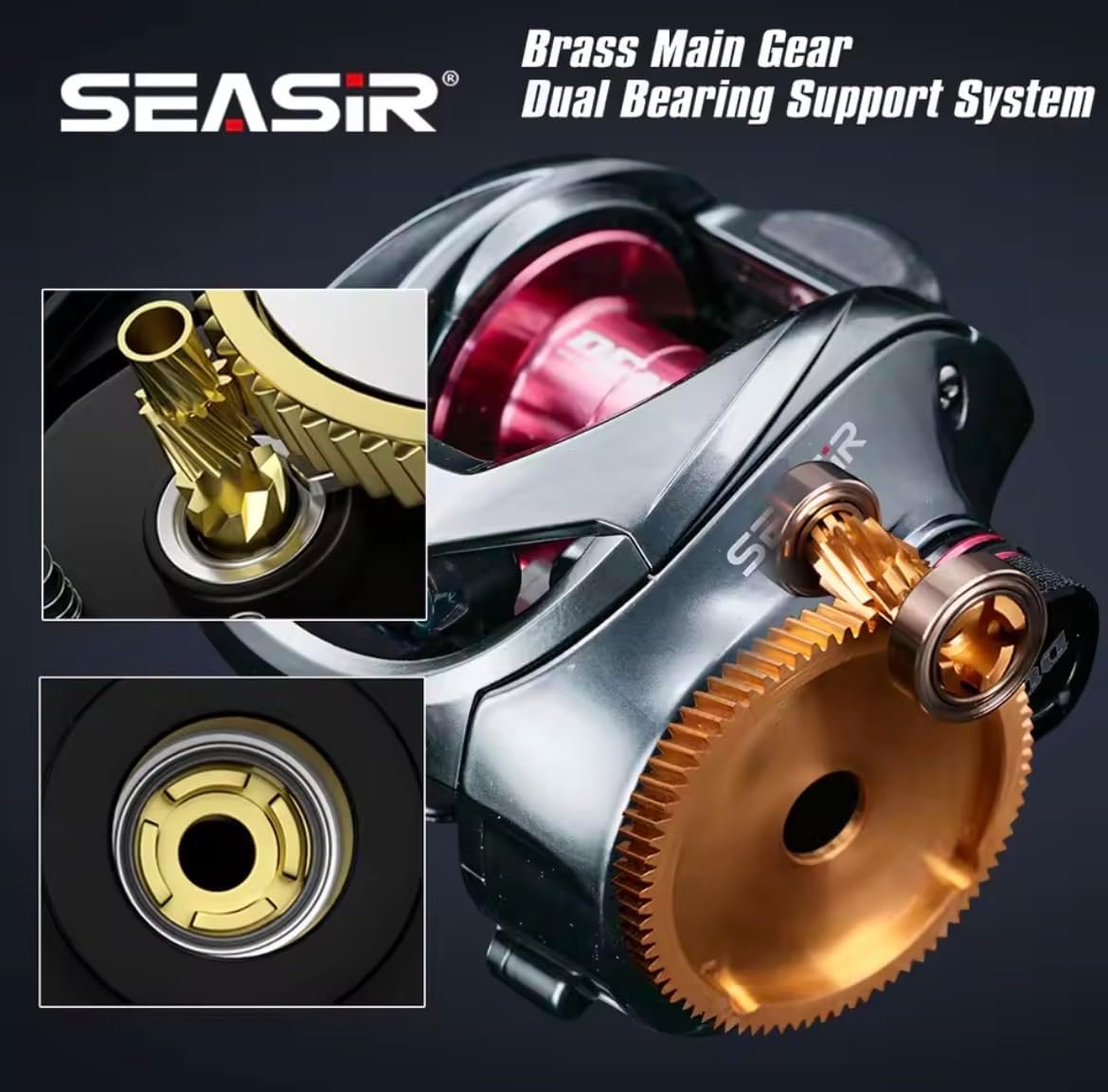 SEASIR DCAST Chinese DC Bait Reel, Versatile, Far Throw, DC Brake, Electronic Control, Waterproof, Salt Compatible, Bass Fishing, Chinning, DCAST