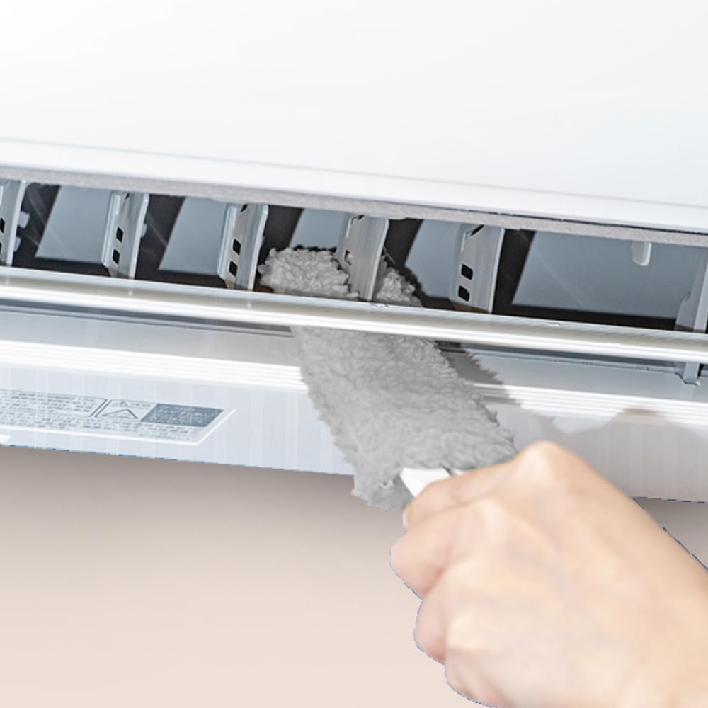 Azuma Industrial Air Conditioner Slit Key Cleaner Main Unit Washable and Reusable Mop Replaceable Wipes Black Mold and Dust from Air Conditioner Vents and Louvers Wipe Width 15 cm (Tip 6 cm) BA650GY