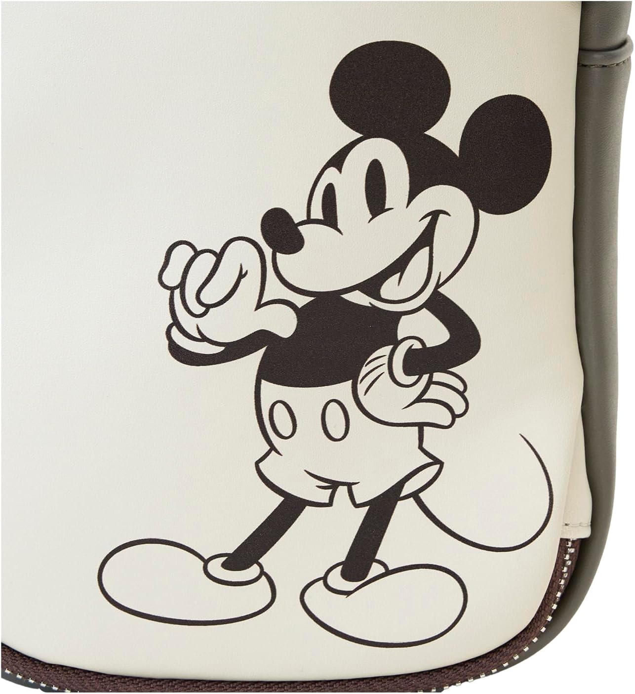 Loungefly Disney Mickey y sus amigos - Bolso bandolera de cuero sintético y lona con botella de agua
