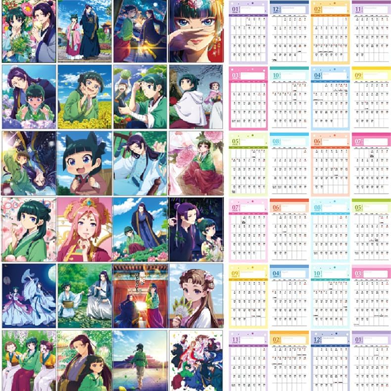 2026-2027年 薬屋のひとりごと 卓上カレンダー ギフトボックス付き 猫猫 マオマオ カレンダー アニメ 萌えグッズ 写真 実用性 置物 オフィス用品 新年 お正月 卒業記念品 ハロウィン クリスマス 贈り物 プレゼント [並行輸入品]