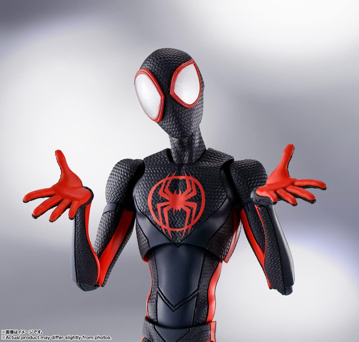 BANDAI SPIRITS S.H. Figuarts Spider-Man: Across the Spider-Bath, Spider-Man (Miles Morales), Approx. 6.1 inches (155 mm), ABS & PVC, Pre-painted Action Figure BAS63989